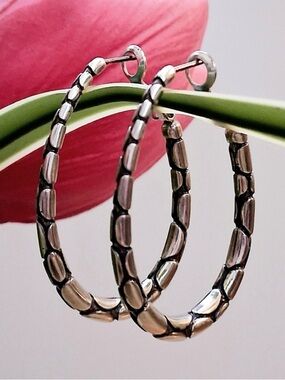 Brighton Pebble Oval Hoop earrings